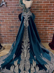 buy long train velvet gold sequin embellished elegant henna party gown turkish kaftan dress