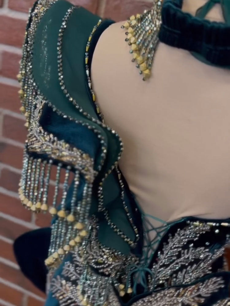 buy sweetheart neck layered ruffle sleeves long trumpet velvet henna bride dress