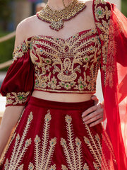 buy elegant gold embroidered crop with a line skirt puff sleeve velvet wedding henna party caftan dress for plus sizes