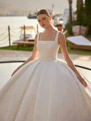 buy modern affordable custom white pearl classic wedding gown dress for beautiful princess