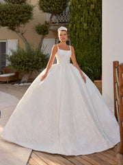 buy Lace Up train Sequin Summer Bridal Gown Dress plus sizes bridal dresses online