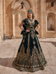 buy online evening Emerald A Line Frill Sleeves Maxi Scoop Neck Henna Night Dress luxury henna kaftan gown