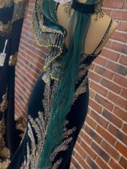 buy gold applique sequins hena dresses