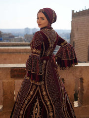 buy beautiful burgundy sequin work henna hiajb gown dress from our wedding henna collection features havy embroidered all over the kaftan gown with beadings and sequin online
