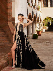 illusion tulle beaded lace deep v neck chic bridesmaids gowns online wedding dresses
