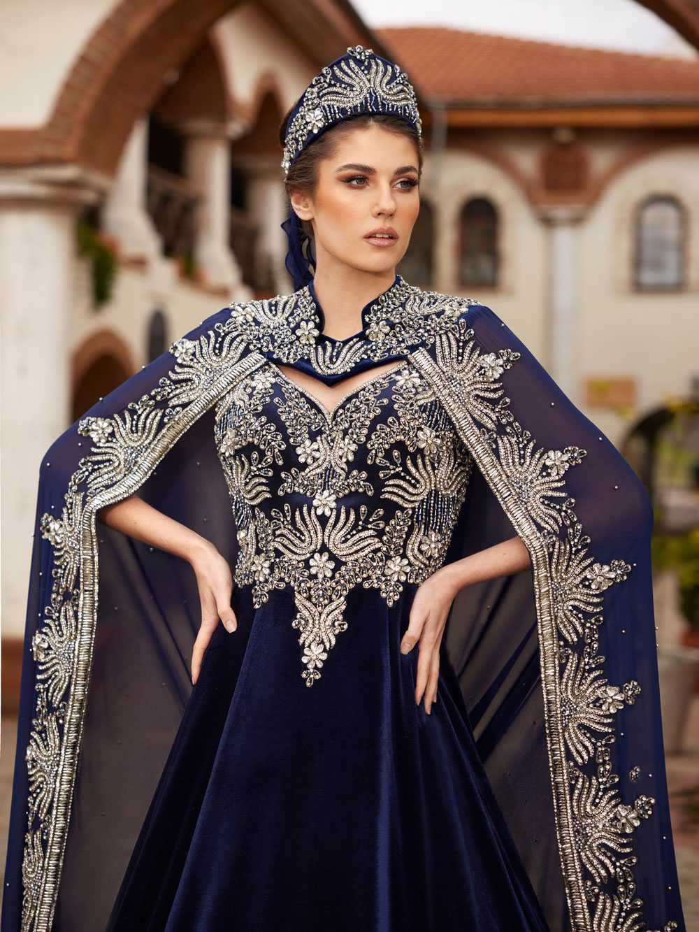 buy long tulle cape kaftan dress tulle cape a line sequined