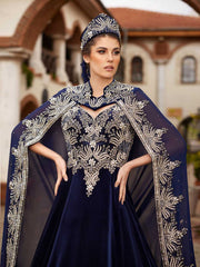 buy long tulle cape kaftan dress tulle cape a line sequined