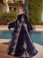 buy fancy floral embellished heavy embroidered frill sleeve henna dress online henna dresses store plus size