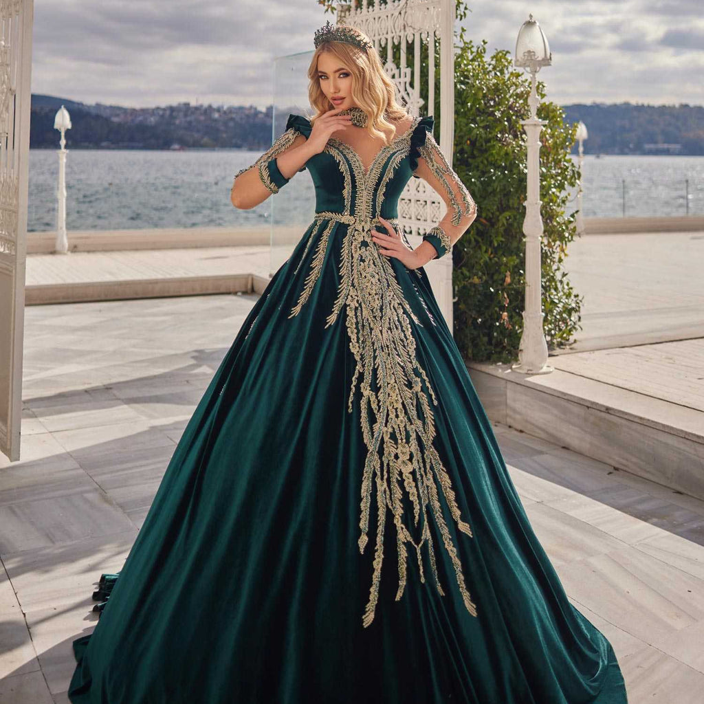 Sheath Sweetheart Dark Green Long Ball Dress with Split Front main image 1