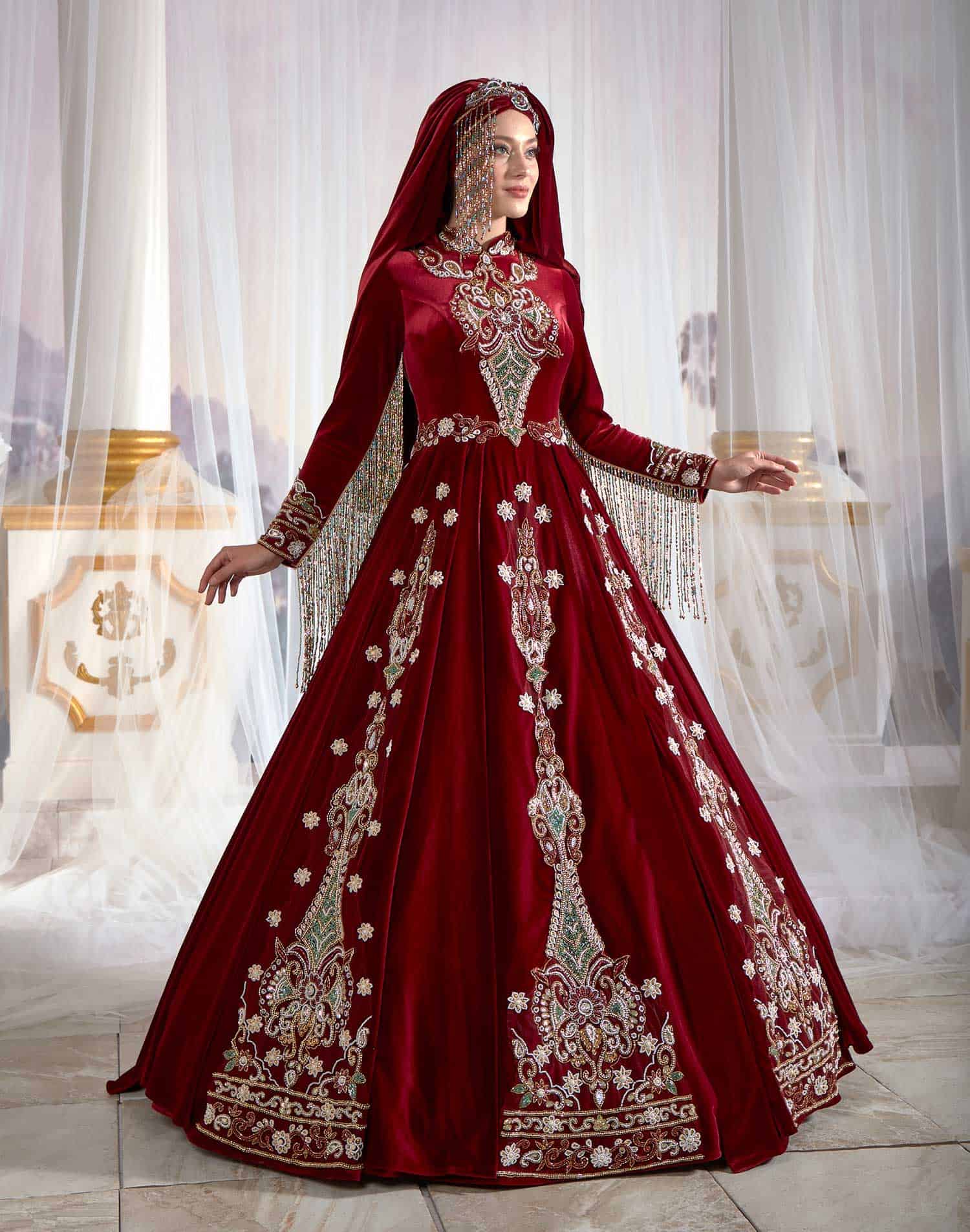 Maroon Modest Caftan Dress Hijab Clothing Long Sleeve Muslim Party Gow Sultan Dress Maroon Modest Caftan Dress Hijab Clothing Long Sleeve Muslim Party Gow Sultan Dress