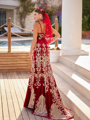 buy sweep train gold embroidered sari mehndi party gown with dupatta online henna party dresses