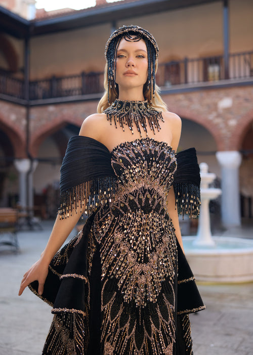 Custom-Made Mermaid Henna Gown, Ottoman Style Henna Dress,