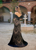 Custom Velvet Evening Gown, Engagement Dress, Nikkah Dress