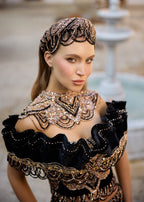 Glitter henna Gown Sparkly gold Sequin Long Gown