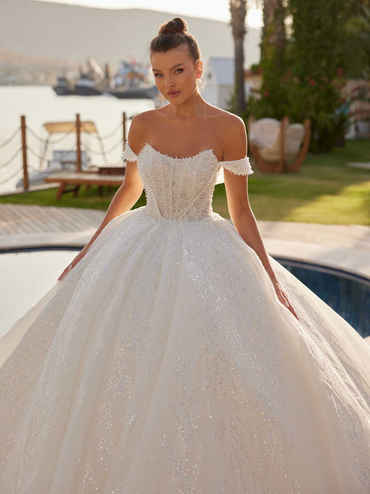 Royal A line Off The Shoulder Chiffon Stunning Wedding Dress 38 Royal A line Off The Shoulder Chiffon Stunning Wedding Dress 38