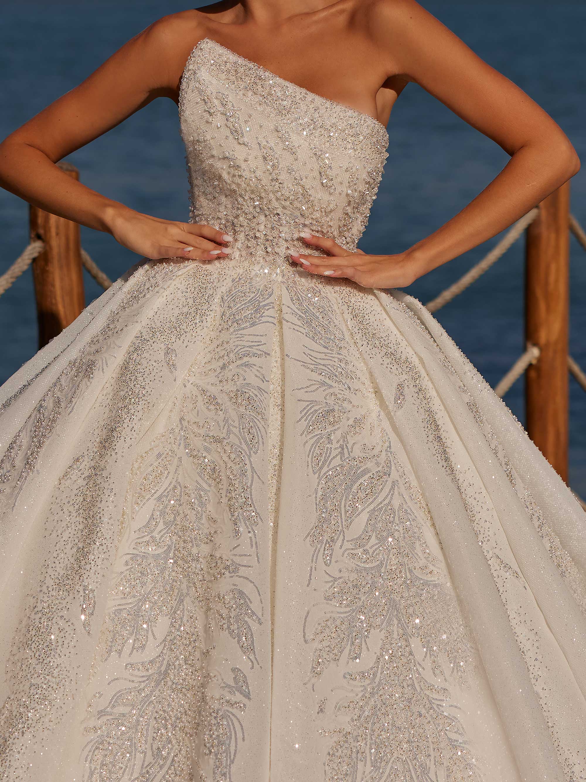 Fancy Asymmetrical Neck Open Back Petite Off The Shoulder Wedding Gown 38 Fancy Asymmetrical Neck Open Back Petite Off The Shoulder Wedding Gown 38