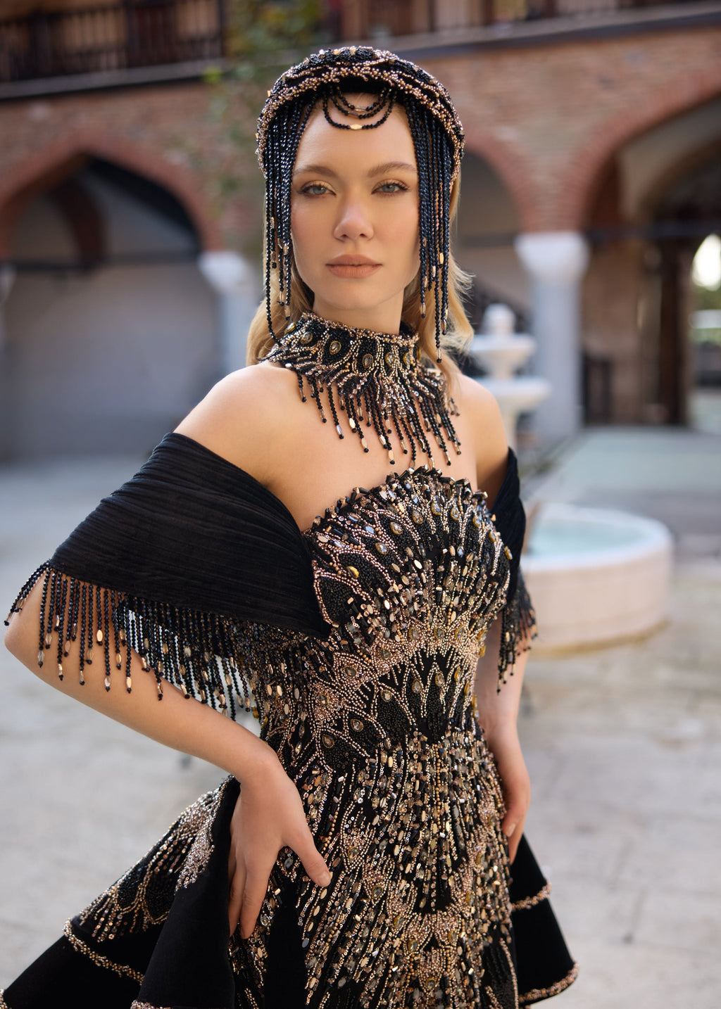 Buy beaded gold lace black velet turkish henna dress for henna bride istanbul