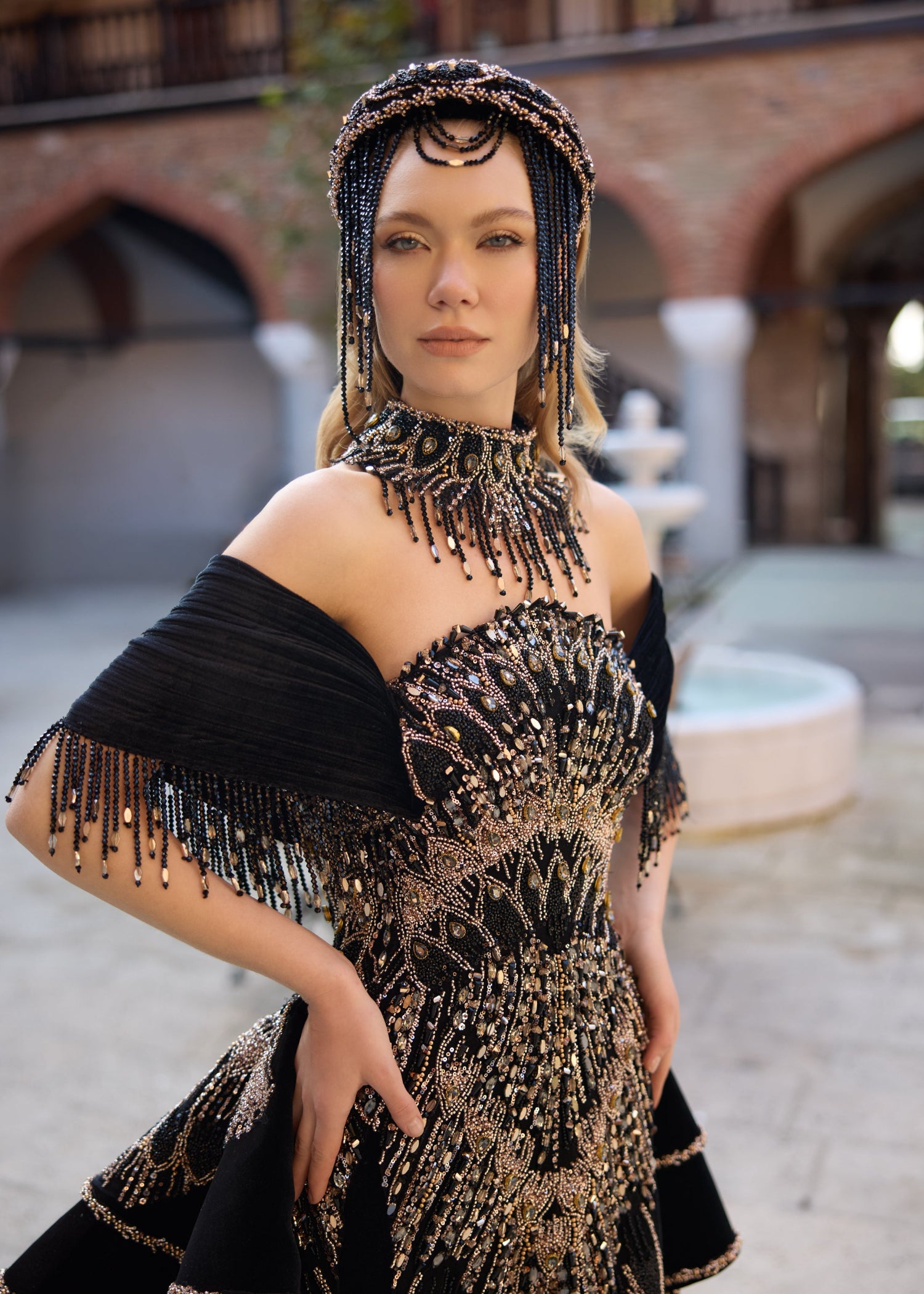 Buy beaded gold lace black velet turkish henna dress for henna bride istanbul
