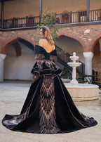detachable skirt beautiful velvet henna kaftan gown for muslim women