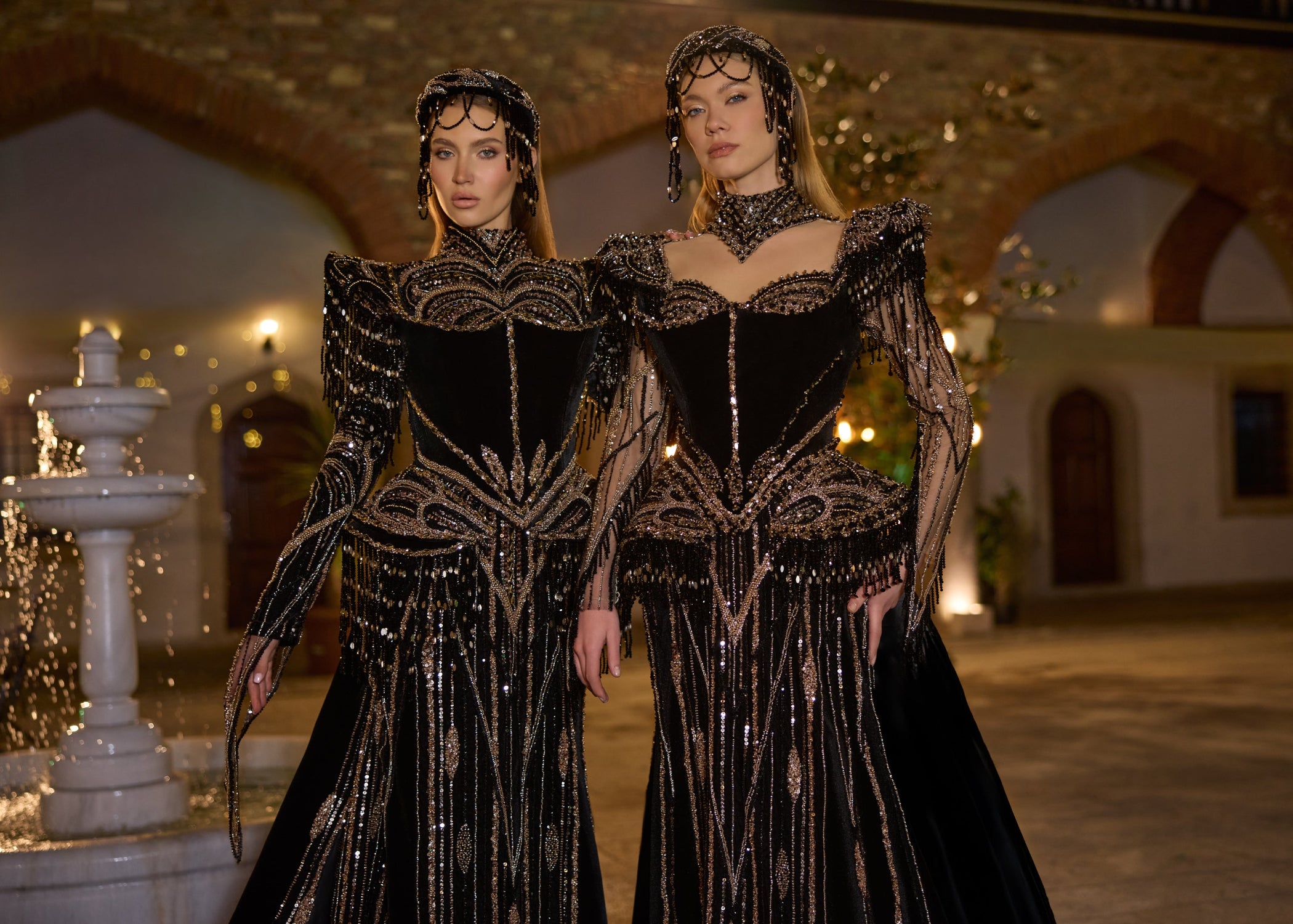 muslim women and modern women henna party dress with full sequin and turkish henna caftan gown fancy style
