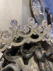 Regal Bridal Big Cubic Zirconia Tiara  Crown