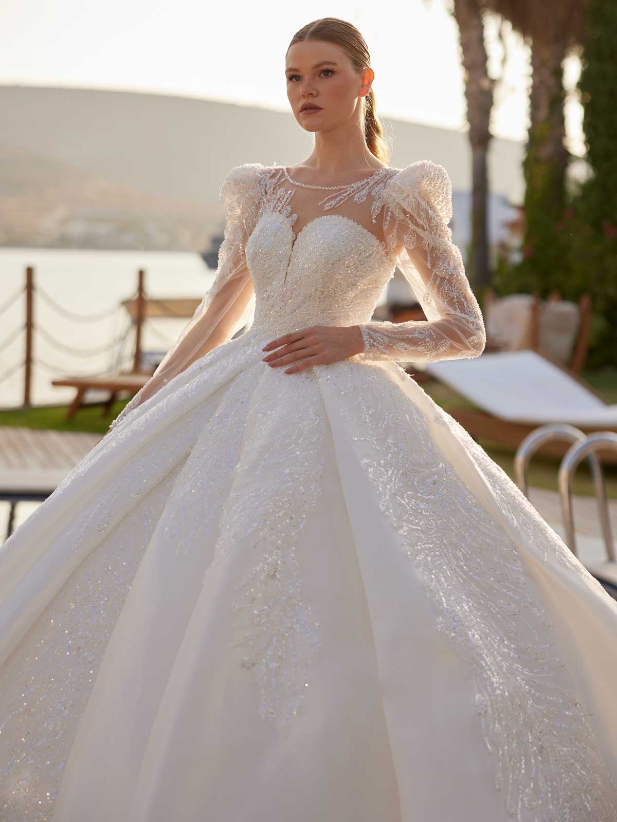 Puff Long Sleeve Illusion A line Lace Classic Wedding Dress Inexpensive 42 Puff Long Sleeve Illusion A line Lace Classic Wedding Dress Inexpensive 42