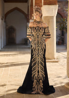 buy elegant Custom Bridal Dress, Handcrafted Crown and Necklace Set.