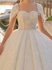 buy white pearl tulip sleeves wedding dresses for older brides online shopping cheap