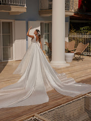 buy tall brides cheap Sophisticated A Line Sparkly Princess Elegant Lace Wedding Dress online bridal boutique