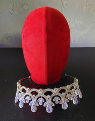 Regal Bridal Big Cubic Zirconia Tiara  Crown