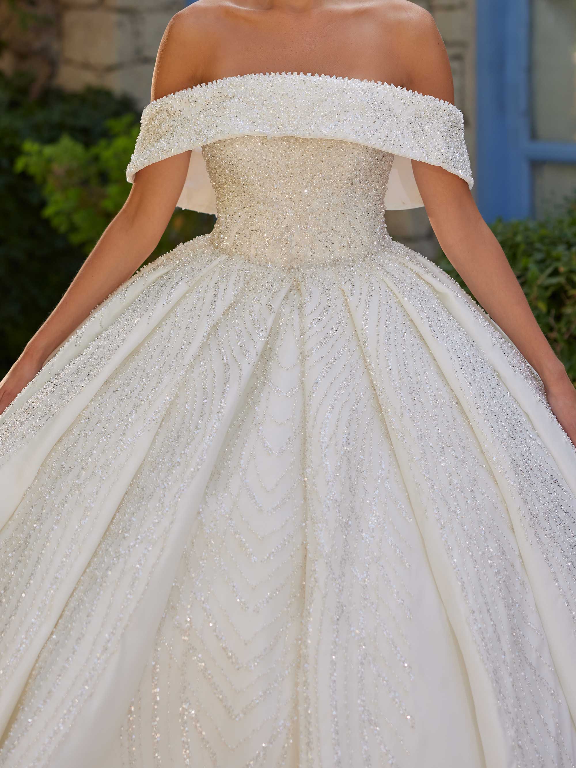 plus size white off the shoulder dress Affordable Off The Shoulder Fairytale Plus Size Wedding Dress 38