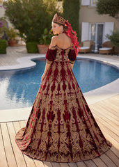 buy stunning red velvet a line henna gown with gold applique embellishments online henna engagement gowns shop