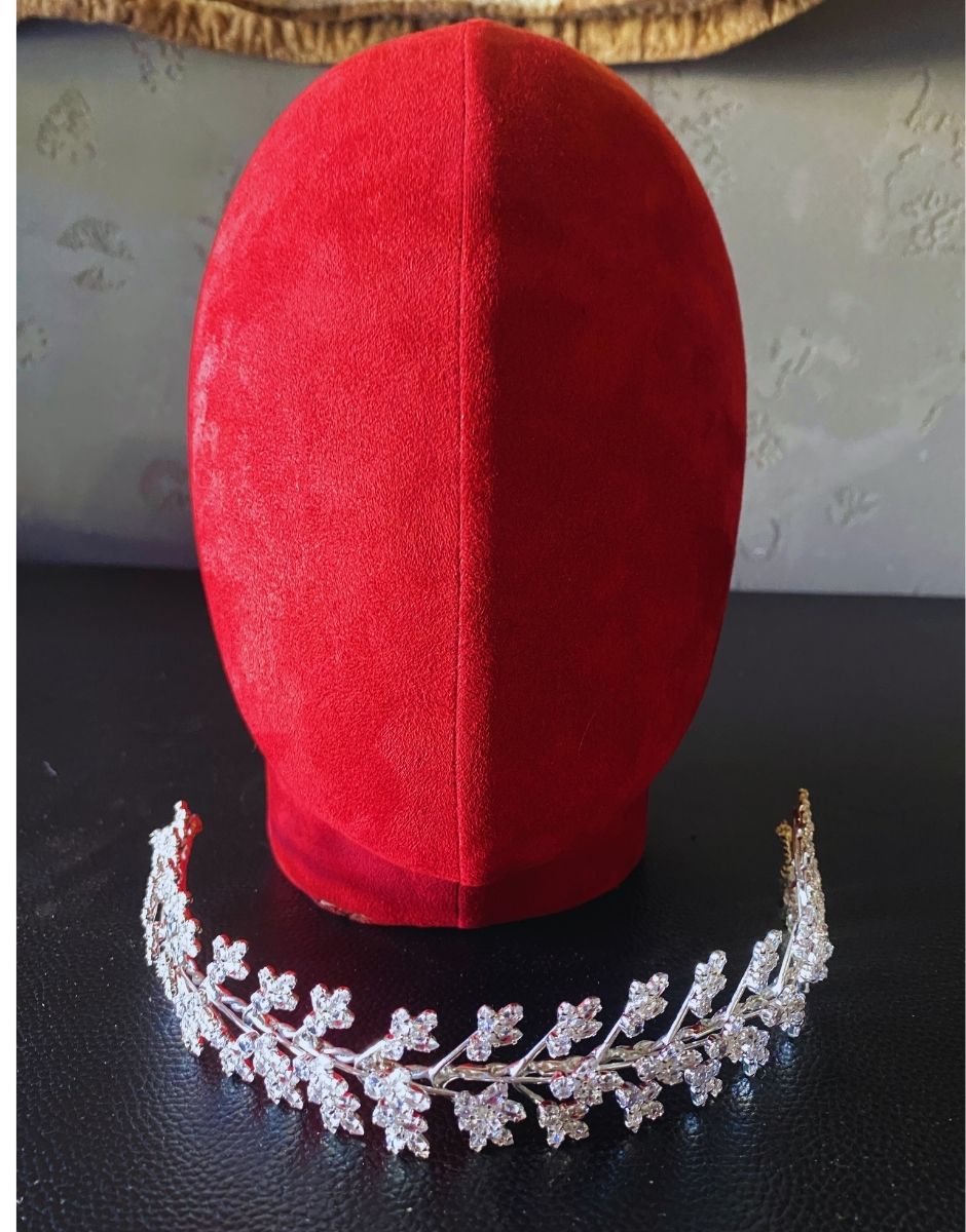 Floral Leaf Design Zircon Loyal Bridal Tiara Headband