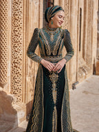 buy long sleeve turtle neck heavy emboidered islamic henna wedding muslim hijab dresses online hijab dress henna stores