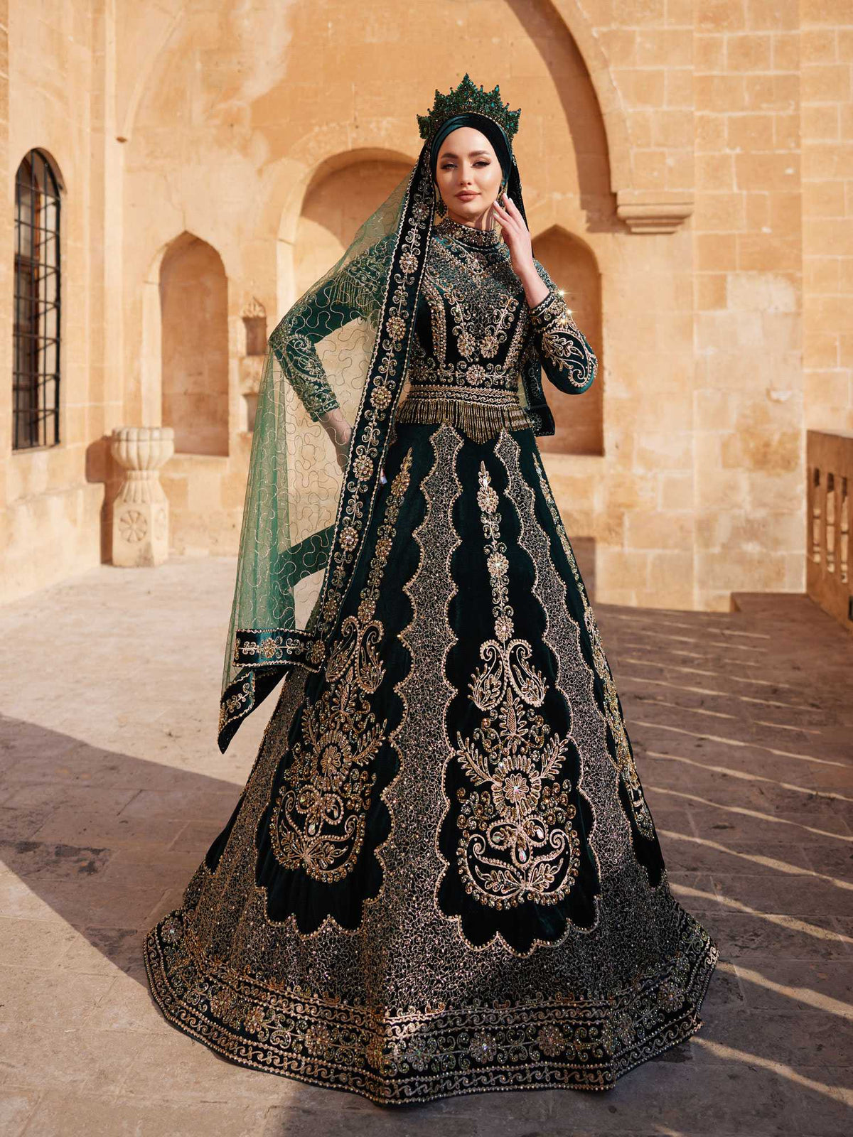 buy velvet floor lebgth long sleeve stunning hijab henna party dress online formal dresses store