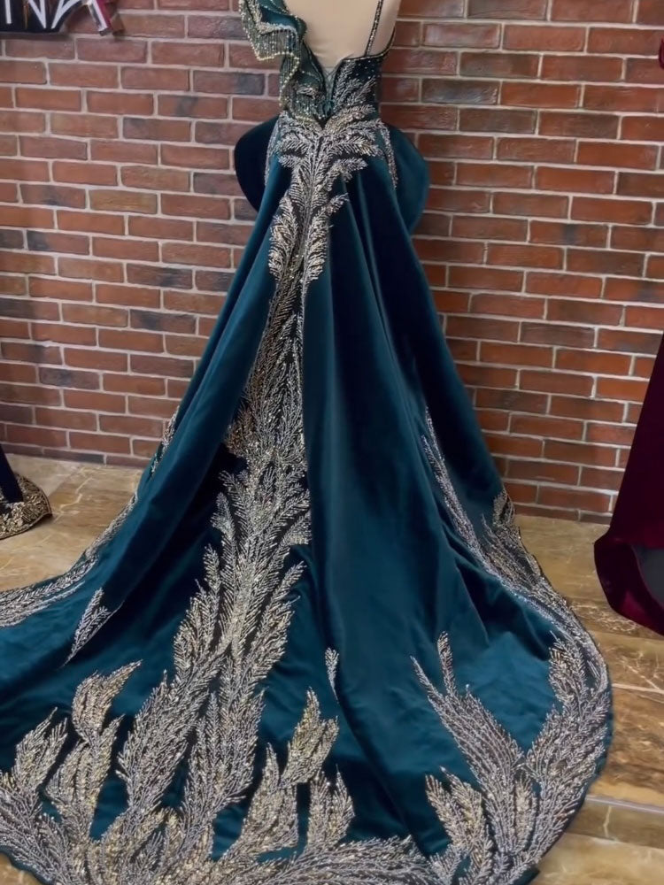 buy long train henna dresses online 