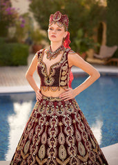 buy Red Turkish Heavy Embellished Henna Kaftan Dress Set