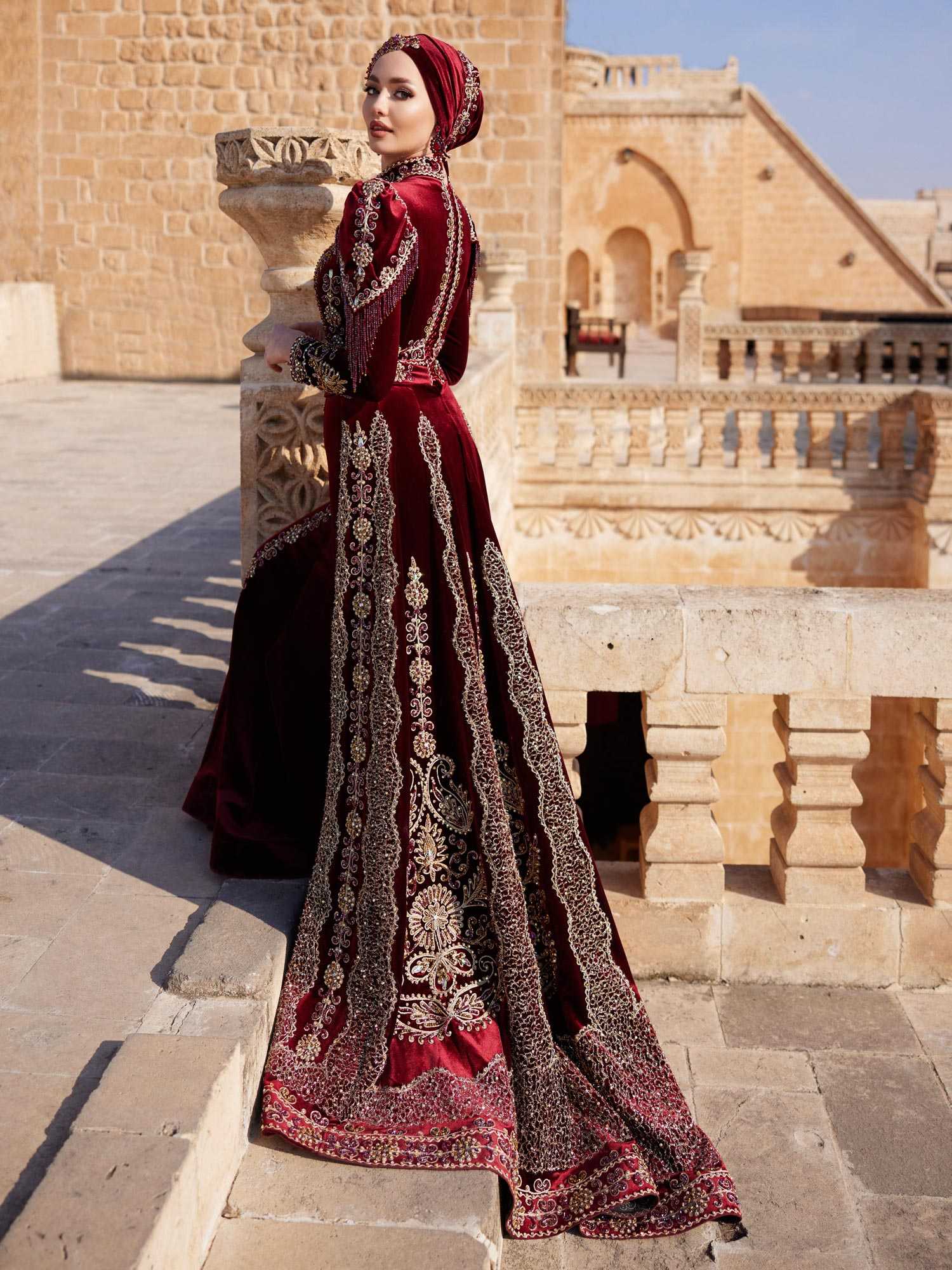 Maroon RawSilk Gown with Zardosi Highlights | Wedding dresses for girls,  Bride reception dresses, Indian wedding gowns
