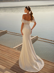 buy elegant simple affordable plus sizes custom size trumpet pearl beadings bridal gown online wedding store