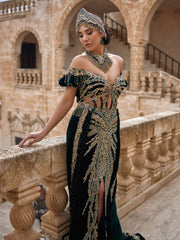 buy luxury dubai arabic henna night party stunning luxury gold beaded strapless henna dress online henna stores