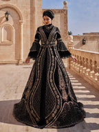 buy best price elegant embellished gold beaded long sleeve hijab henna dress for muslim brides online henna party store