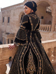 buy gold sequins velvet stylish hijab henna kaftan gown dress plus sizes online kaftan websites