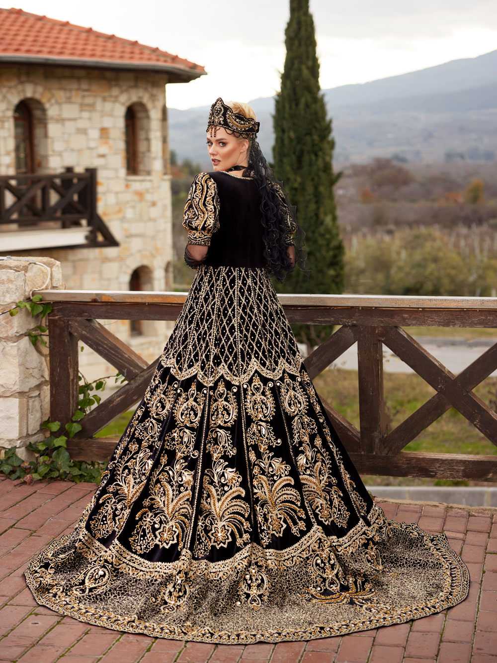 Black Lace Illusion One Sleeve Feather Custom Made Prom Dress