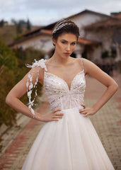 buy cheap Classy Beah Summer Bohemian Chic Spaghetti Sleeve A line Boho Wedding Dress tall brides online wedding dress store