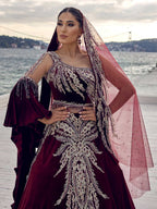 buy floral apllique embroidered mehndi style traditional mehndi party dress affordable online wedding shops