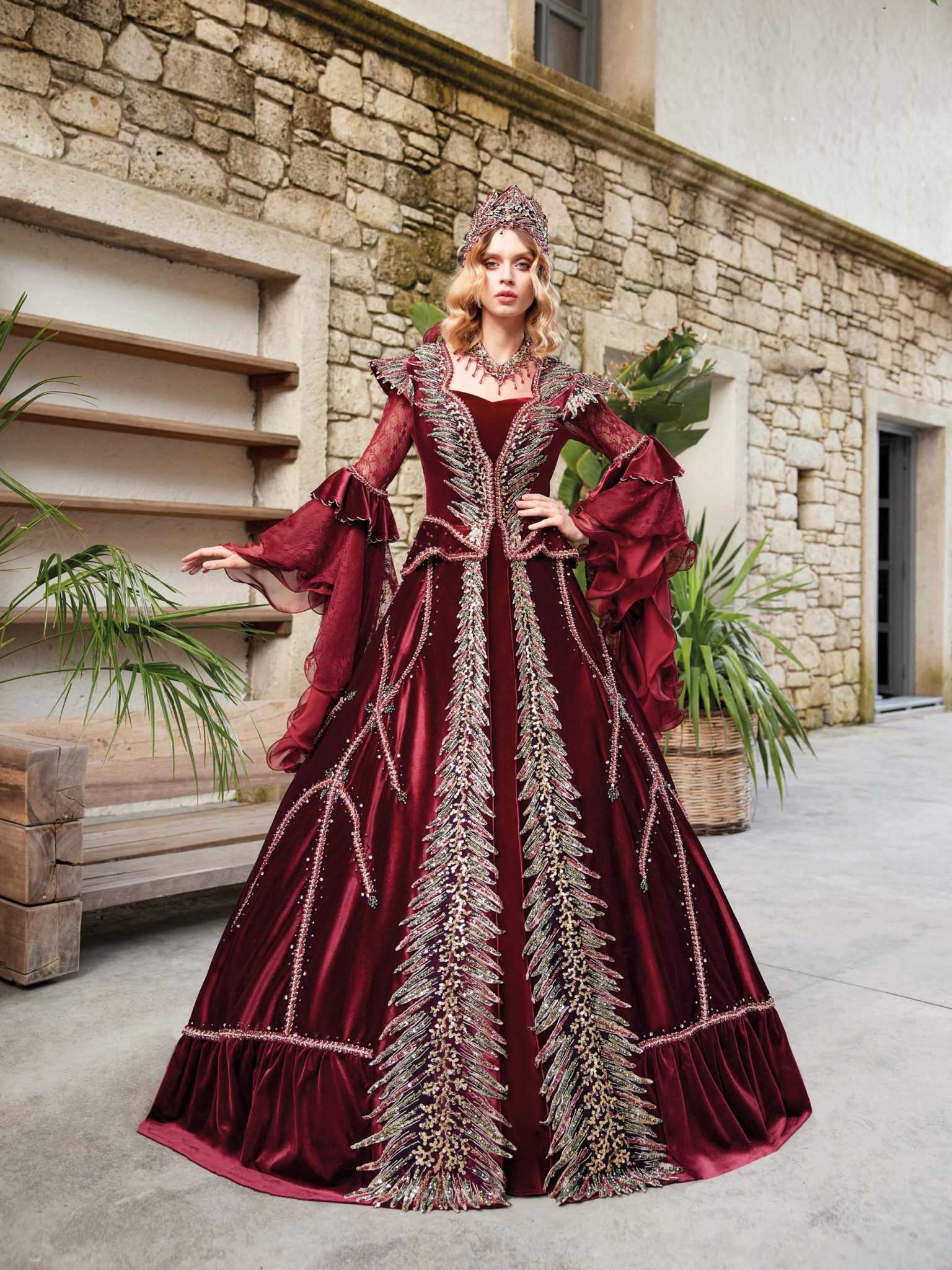 buy best price Elegant Princess Burgundy Long Prom Ball Gown online store