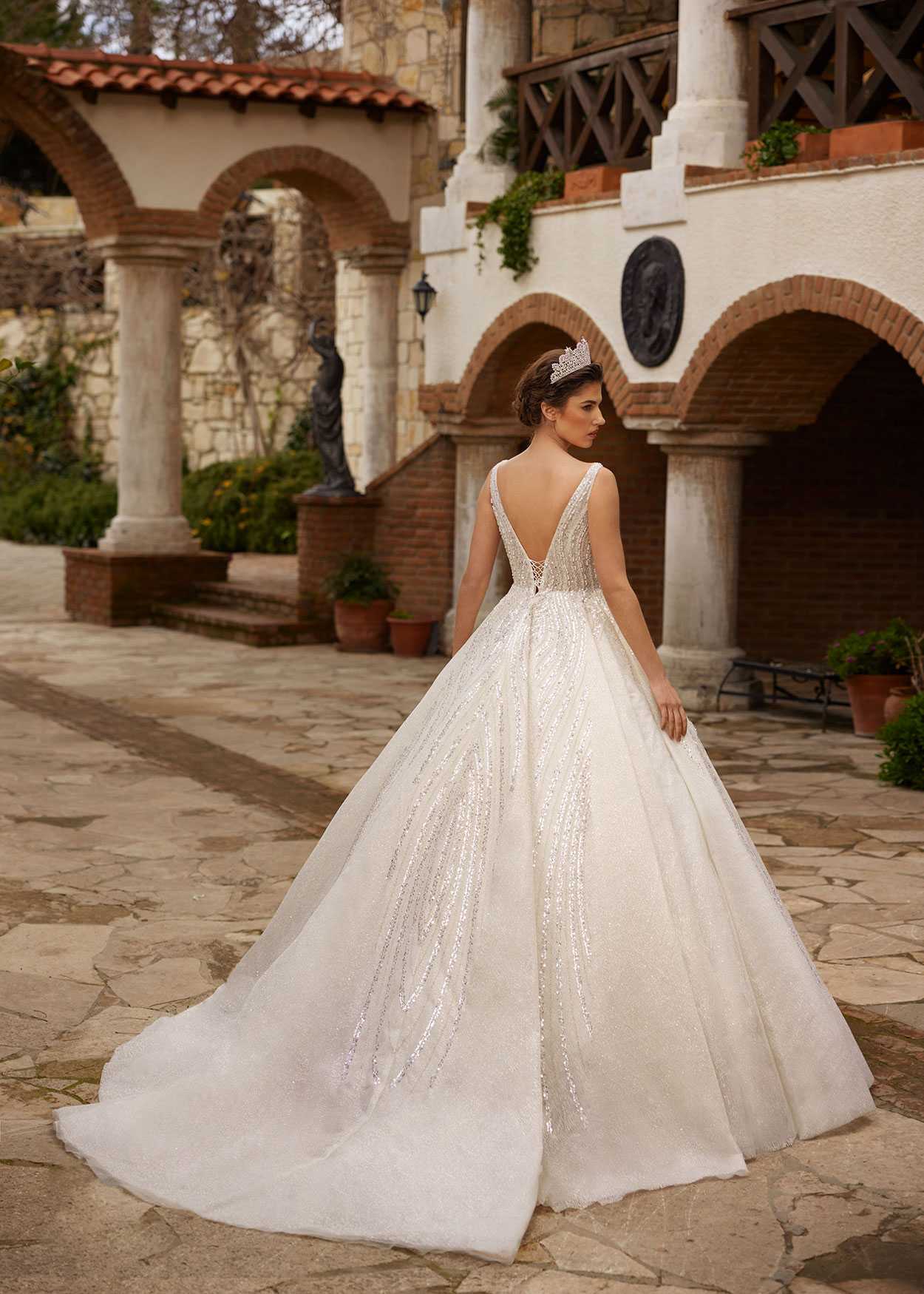 buy cathedral train simple minimalist beautiful timesless wedding dress online bridal shops