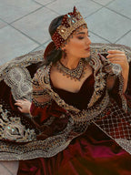 Elegant--red-frill-sleeve-maxi-Henna-Party-Gowns-For-Bride-(1)