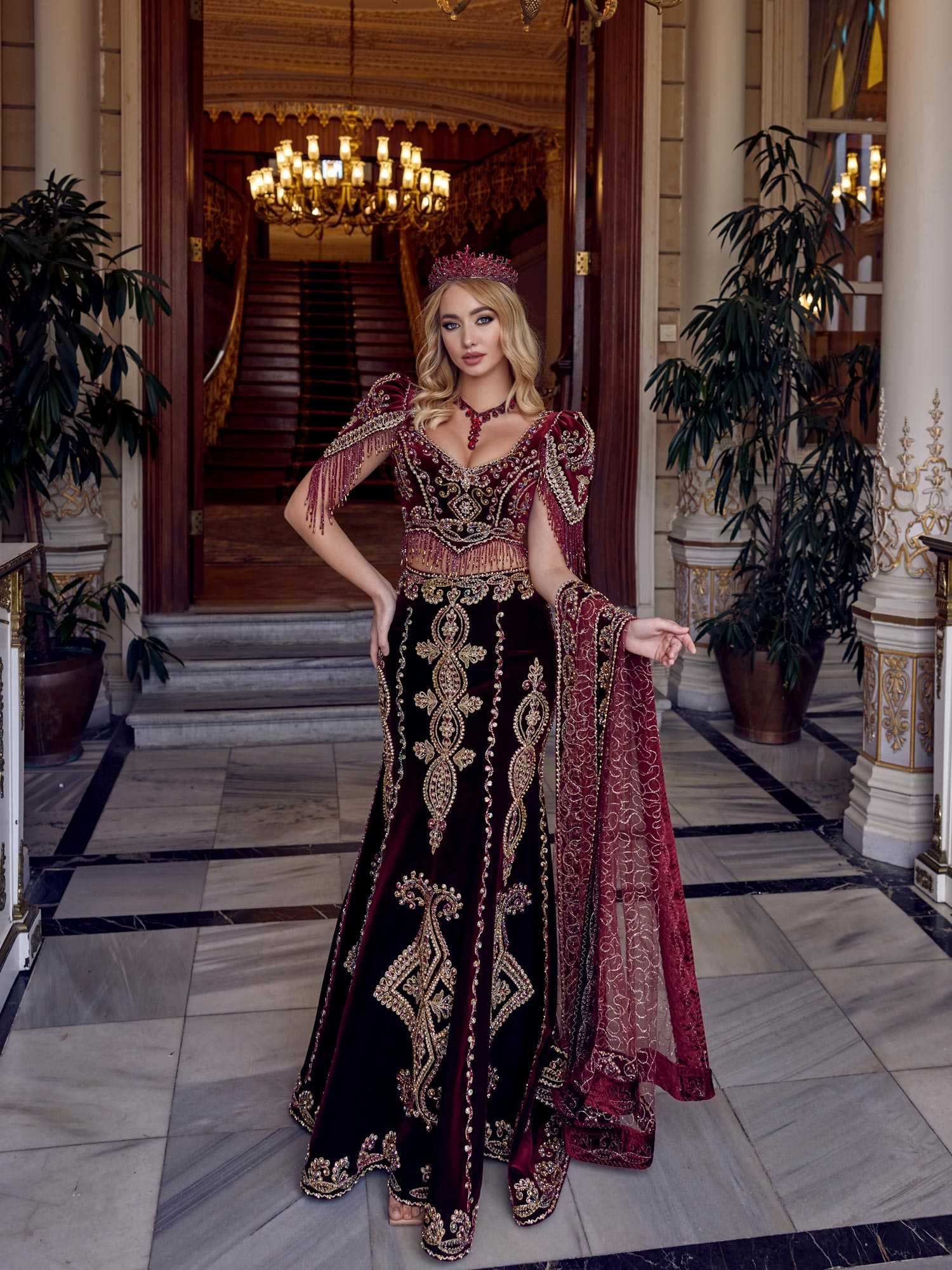 buy Maroon Color Heavy Embroidered Bridal Mermaid Style Fashionable Long Tail Lehenga Choli Party Dress online mehndi suits shopping