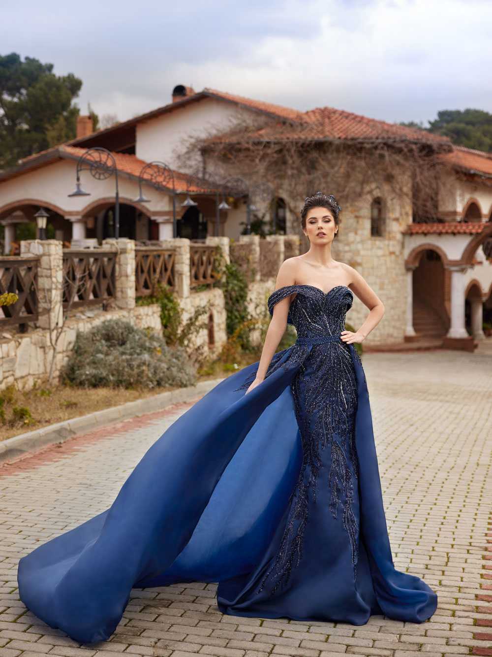 buy Sweetheart Neckline Mermaid Long Sequin Evening Prom Wedding Dress with detachable train online party dresses mermaid dresses online